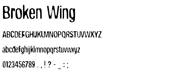 Broken Wing font